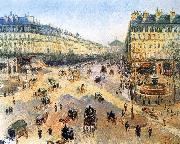 Camille Pissarro Theater Square, the French winter morning France oil painting artist